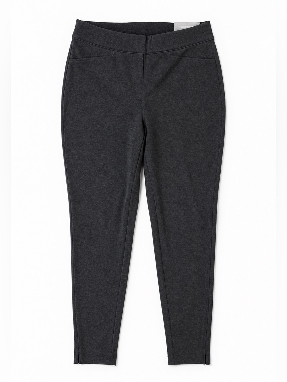 Chico’s Tailored Ponte Leggings Stretch Pants Charcoal Heather Gray 1 (US 8)